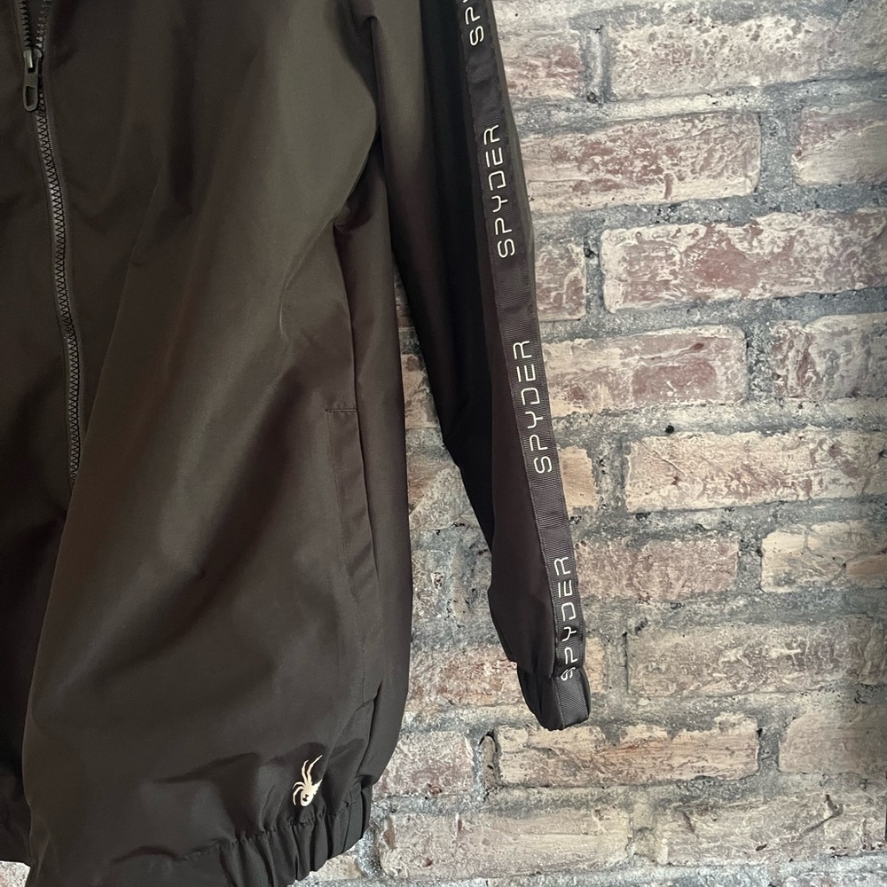 Spyder Black Windbreaker Hooded All Weather  Jacket Unisex. Excellent like new🌸 - Picture 2 of 10